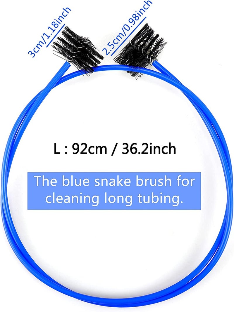 Hysagtek 4 Pieces Trumpet Snake Brush Cleaning Kit, Trumpet Brush Mouthpiece Brush Valve Casing Brush Flexible Brush with Cleaning Rod - Image 1